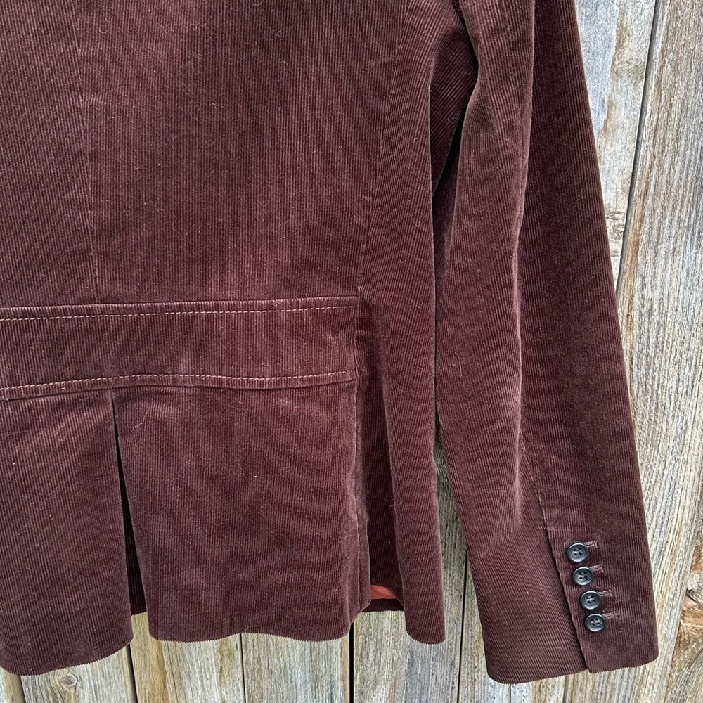 Talbots Corduroy Blazer Jacket Brown 10 - Picture 11 of 14